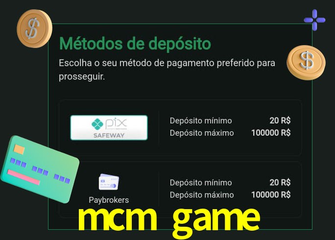 O cassino mcm game oferece uma grande variedade de métodos de pagamento